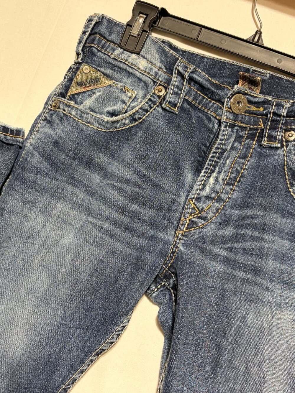 Silver Jeans 925 Series Grayson Straight Men's 30x36 Medium Wash Thick Stitch